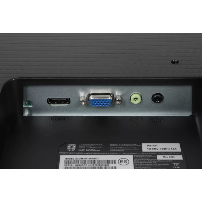 Монитор Philips 23.8" E Line 24E1N1100A черный IPS LED 16:9 HDMI M/M матовая 1500:1 300cd 178гр/178гр 1920x1080 120Hz VGA FHD 2.51кг