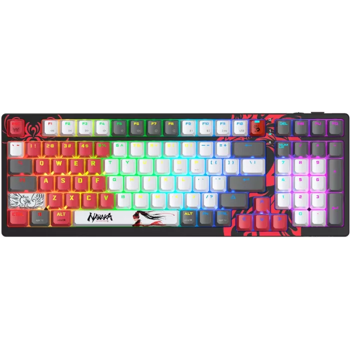 Клавиатура A4Tech WS98 Naraka механическая серый/красный USB беспроводная BT/Radio for gamer LED (WS98)