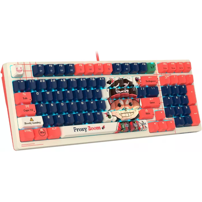 Клавиатура A4Tech AT98 Proxy Boom бежевый/красный USB for gamer LED (AT98) кабель 1.8м