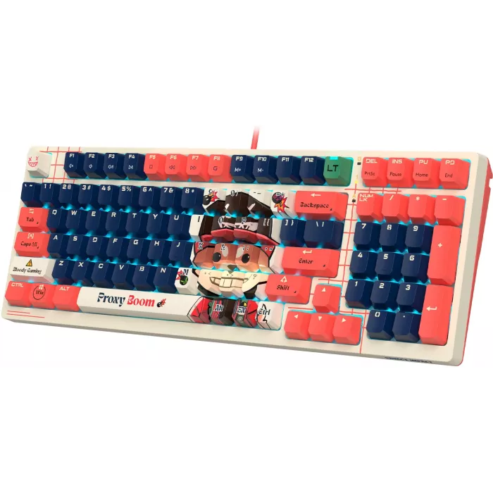 Клавиатура A4Tech AT98 Proxy Boom бежевый/красный USB for gamer LED (AT98) кабель 1.8м