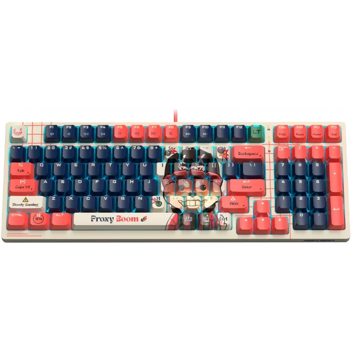 Клавиатура A4Tech AT98 Proxy Boom бежевый/красный USB for gamer LED (AT98) кабель 1.8м