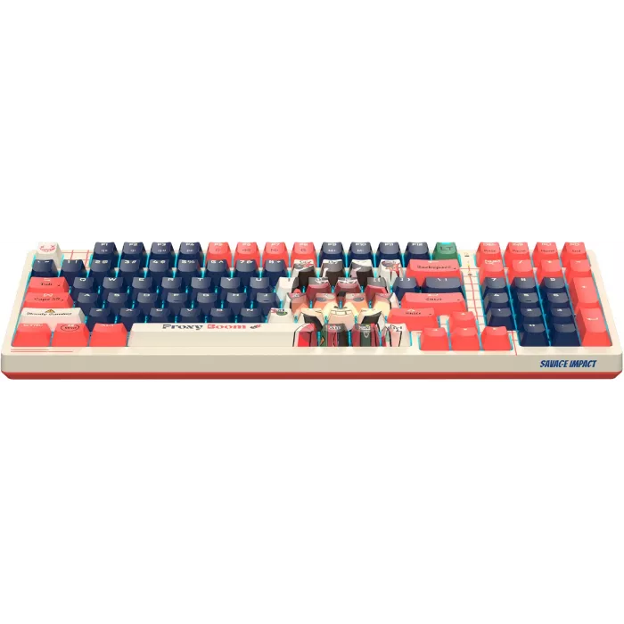 Клавиатура A4Tech AT98 Proxy Boom бежевый/красный USB for gamer LED (AT98) кабель 1.8м