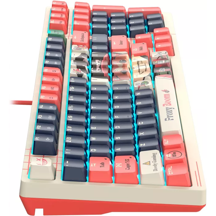 Клавиатура A4Tech AT98 Proxy Boom бежевый/красный USB for gamer LED (AT98) кабель 1.8м