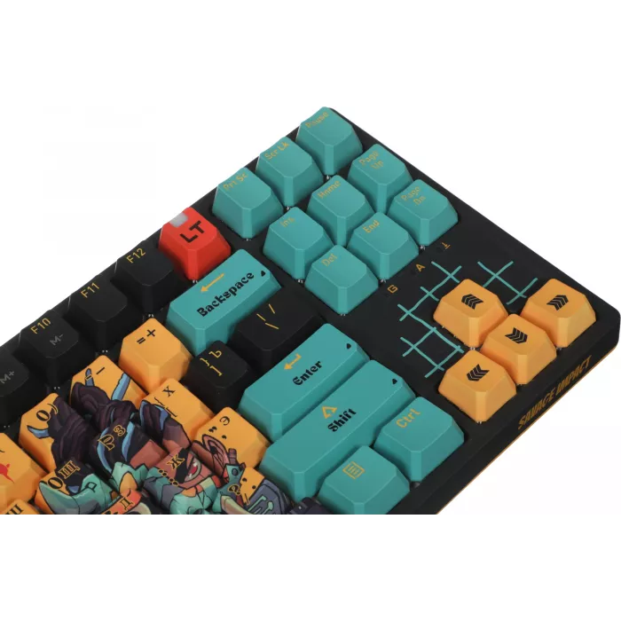 Клавиатура A4Tech AT87 Renegade черный/зеленый USB for gamer LED (AT87) кабель 1.8м