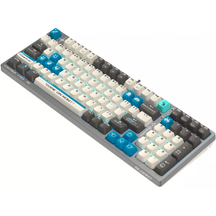Клавиатура A4Tech S98 Pixels механическая серый/бежевый USB for gamer LED (S98) кабель 1.8м
