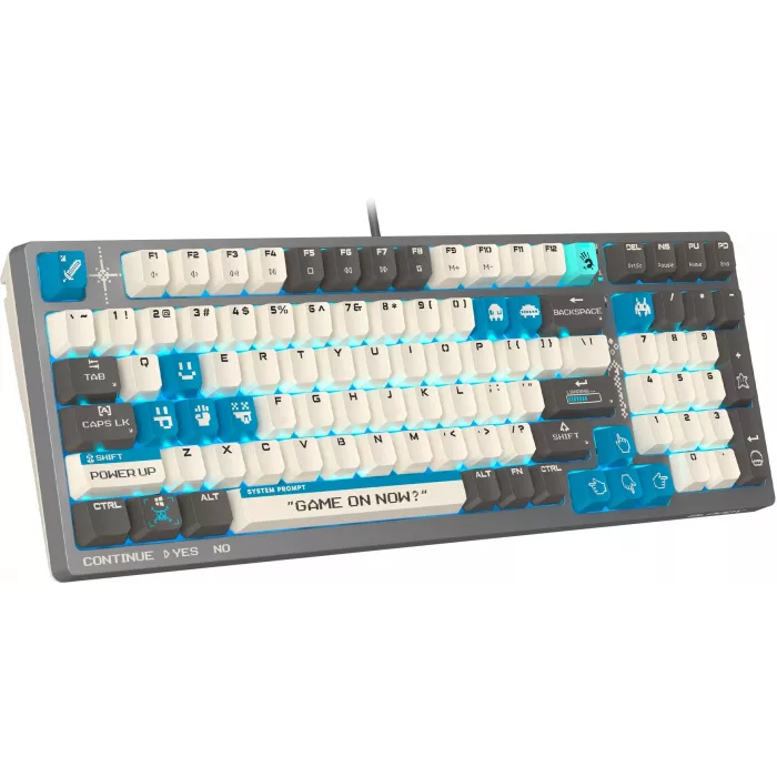 Клавиатура A4Tech S98 Pixels механическая серый/бежевый USB for gamer LED (S98) кабель 1.8м