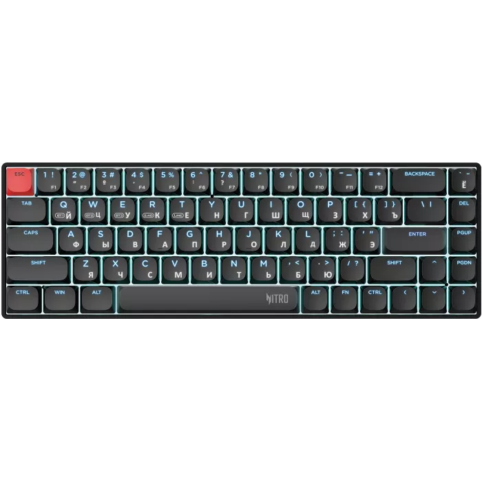 Клавиатура Acer OKR400 механическая черный USB беспроводная BT/Radio Multimedia for gamer LED (ZL.KBDEE.01A) кабель 1.5м