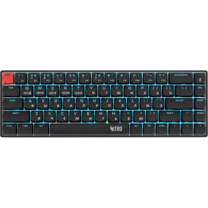 Клавиатура Acer OKR400 механическая черный USB беспроводная BT/Radio Multimedia for gamer LED (ZL.KBDEE.01A) кабель 1.5м