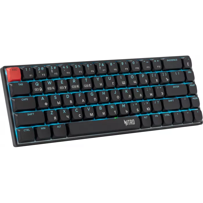 Клавиатура Acer OKR400 механическая черный USB беспроводная BT/Radio Multimedia for gamer LED (ZL.KBDEE.01A) кабель 1.5м