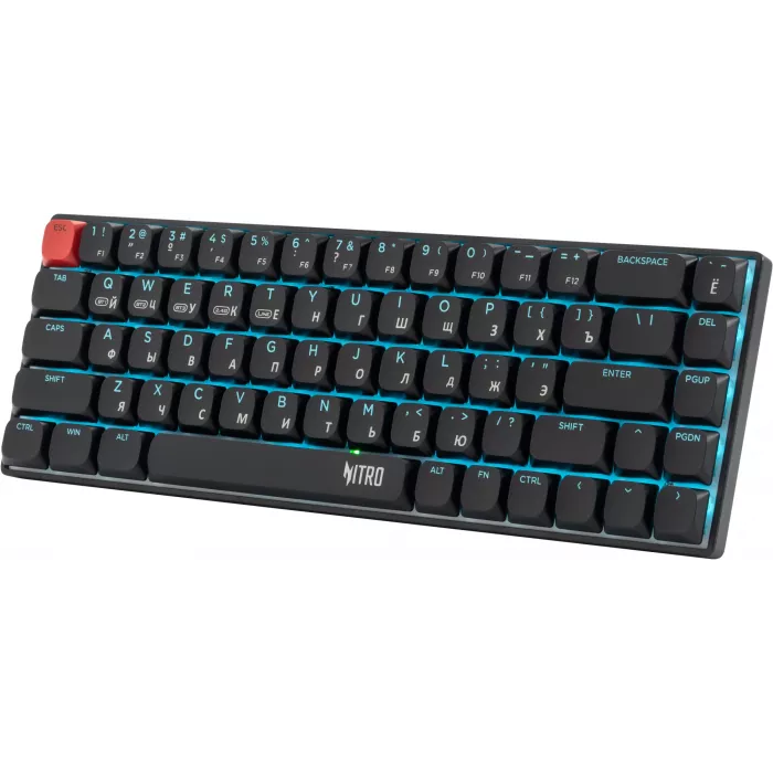 Клавиатура Acer OKR400 механическая черный USB беспроводная BT/Radio Multimedia for gamer LED (ZL.KBDEE.01A) кабель 1.5м
