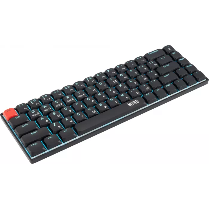 Клавиатура Acer OKR400 механическая черный USB беспроводная BT/Radio Multimedia for gamer LED (ZL.KBDEE.01A) кабель 1.5м
