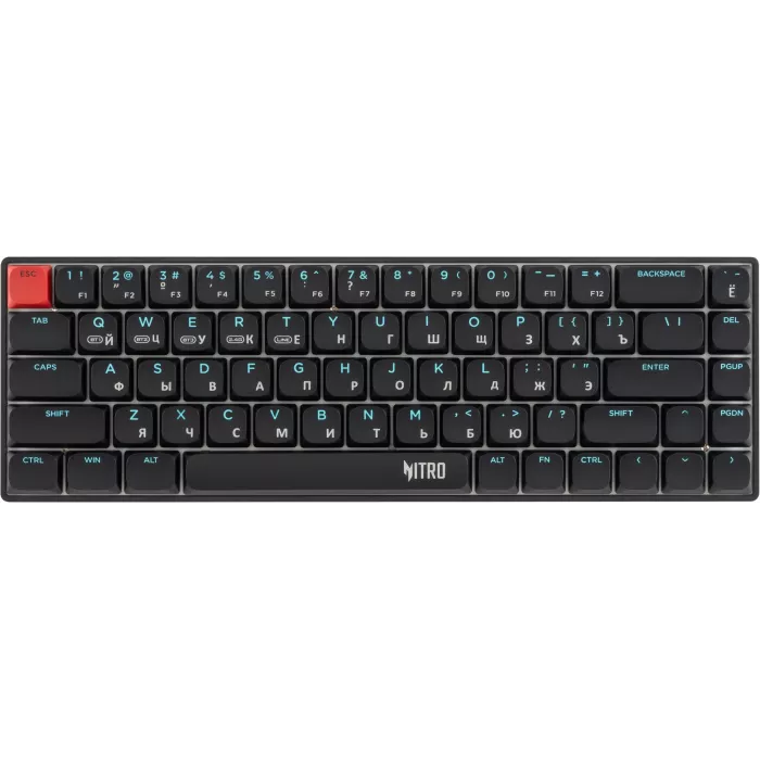 Клавиатура Acer OKR400 механическая черный USB беспроводная BT/Radio Multimedia for gamer LED (ZL.KBDEE.01A) кабель 1.5м