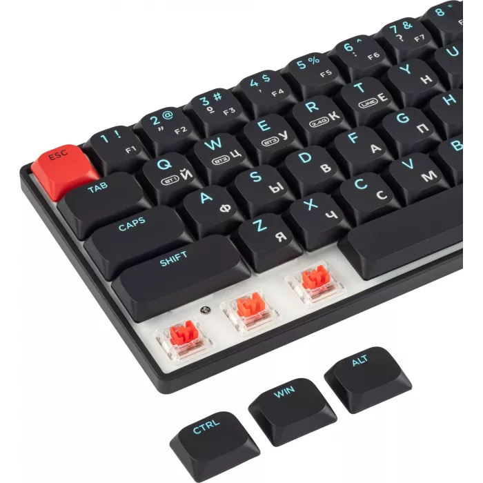 Клавиатура Acer OKR400 механическая черный USB беспроводная BT/Radio Multimedia for gamer LED (ZL.KBDEE.01A) кабель 1.5м