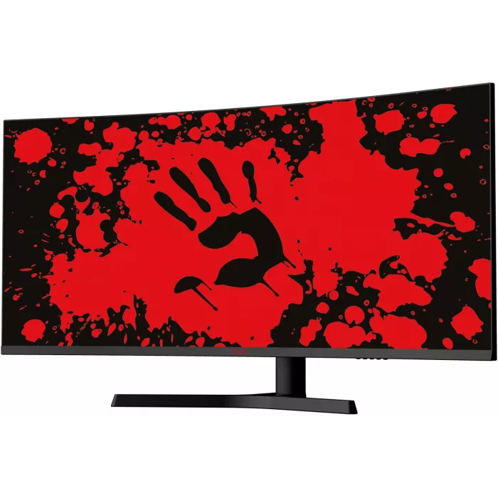 Монитор Bloody 34" MN340W черный VA LED 1ms 21:9 HDMI M/M матовая HAS Piv 300cd 178гр/178гр 3440x1440 180Hz G-Sync FreeSync DP UW USB 5.7кг