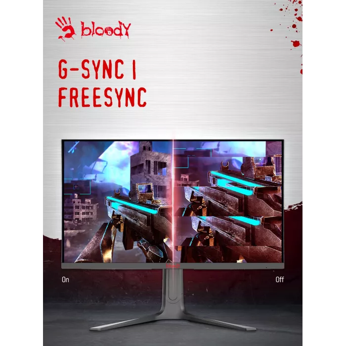 Монитор Bloody 27" MN272U черный IPS LED 1ms 16:9 HDMI M/M матовая HAS 400cd 178гр/178гр 3840x2160 160Hz G-Sync FreeSync DP 4K 6.5кг