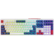 Клавиатура Оклик 725G белый/красный USB Multimedia for gamer LED (2070294) кабель 1.8м