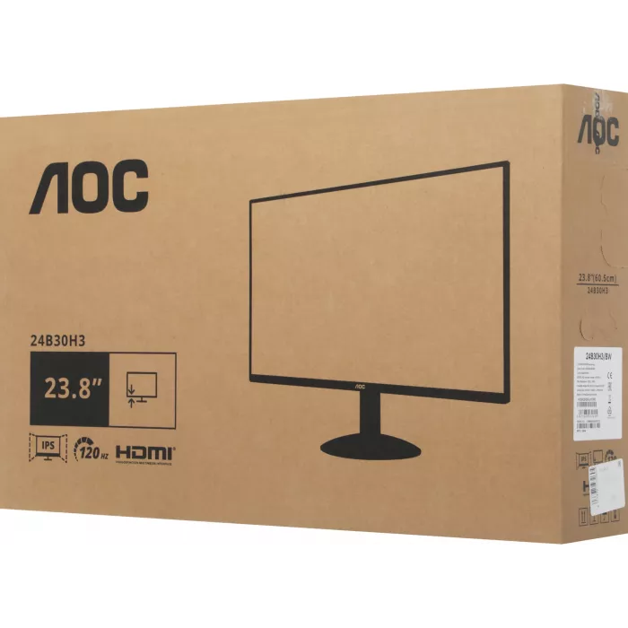 Монитор AOC 23.8" 24B30H3/BW белый IPS LED 16:9 HDMI матовая 300cd 178гр/178гр 1920x1080 120Hz VGA FHD 2.5кг