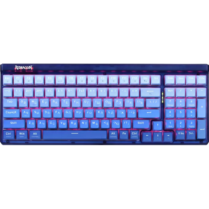 Клавиатура Redragon Garen Pro механическая синий USB беспроводная BT/Radio for gamer LED (71745) кабель 1.5м