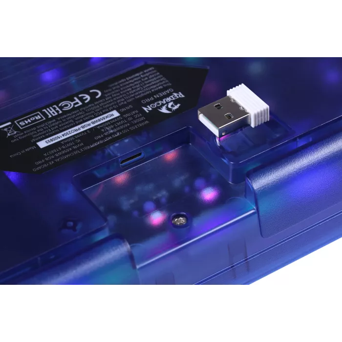 Клавиатура Redragon Garen Pro механическая синий USB беспроводная BT/Radio for gamer LED (71745) кабель 1.5м