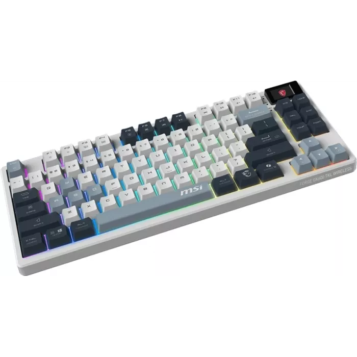 Клавиатура MSI GK600 механическая белый/синий USB беспроводная BT/Radio Multimedia for gamer LED (S11-43RUP01-HH9) кабель 1.8м