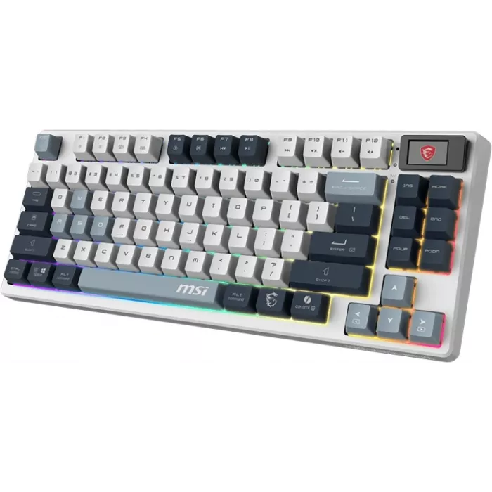 Клавиатура MSI GK600 механическая белый/синий USB беспроводная BT/Radio Multimedia for gamer LED (S11-43RUP01-HH9) кабель 1.8м