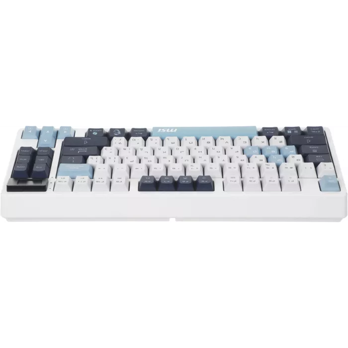 Клавиатура MSI GK600 механическая белый/синий USB беспроводная BT/Radio Multimedia for gamer LED (S11-43RUP01-HH9) кабель 1.8м