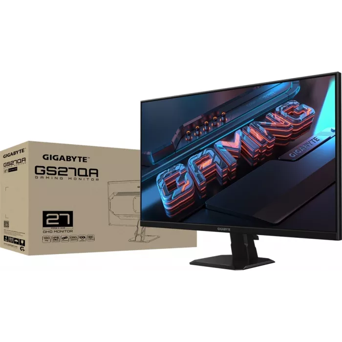 Монитор Gigabyte 27" GS27QA черный IPS LED 16:9 HDMI матовая 1000:1 300cd 178гр/178гр 2560x1440 180Hz DP Quad 2K (1440p) 5.26кг