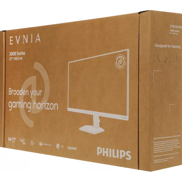 Монитор Philips 27" 27M2N3500PF черный IPS LED 16:9 HDMI матовая 300cd 178гр/178гр 2560x1440 260Hz G-Sync DP 2K 4.25кг