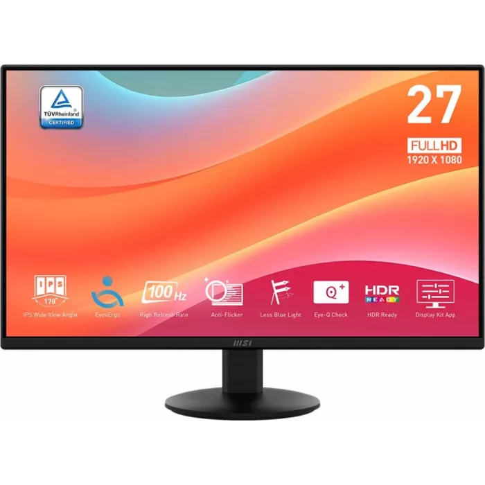 Монитор MSI 27" Pro MP272L черный IPS LED 16:9 HDMI матовая 250cd 178гр/178гр 1920x1080 100Hz FreeSync DP FHD 2.5кг