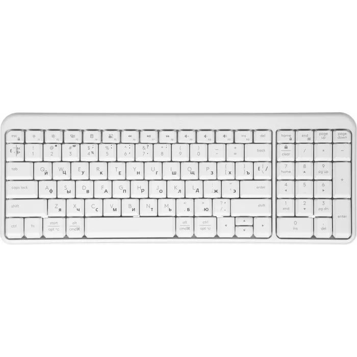 Клавиатура Logitech K251 белый беспроводная BT slim (920-013364)