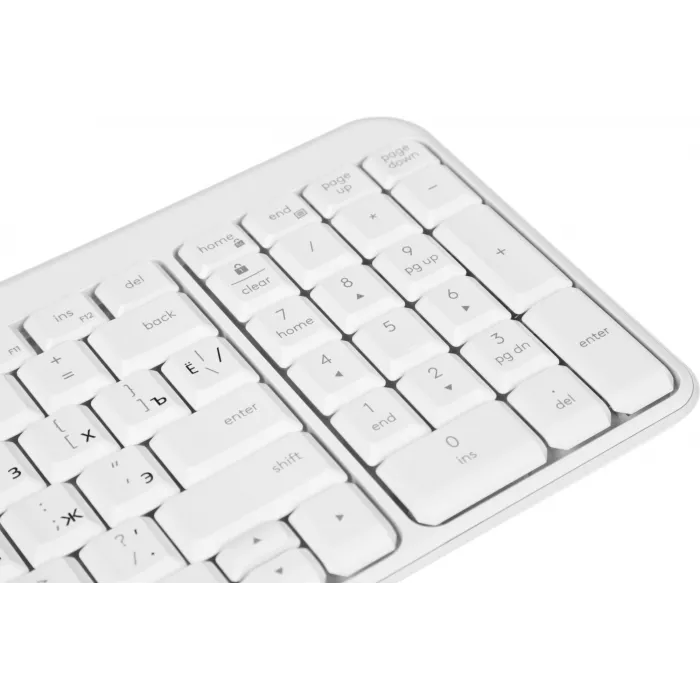 Клавиатура Logitech K251 белый беспроводная BT slim (920-013364)