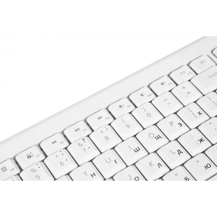 Клавиатура Logitech K251 белый беспроводная BT slim (920-013364)