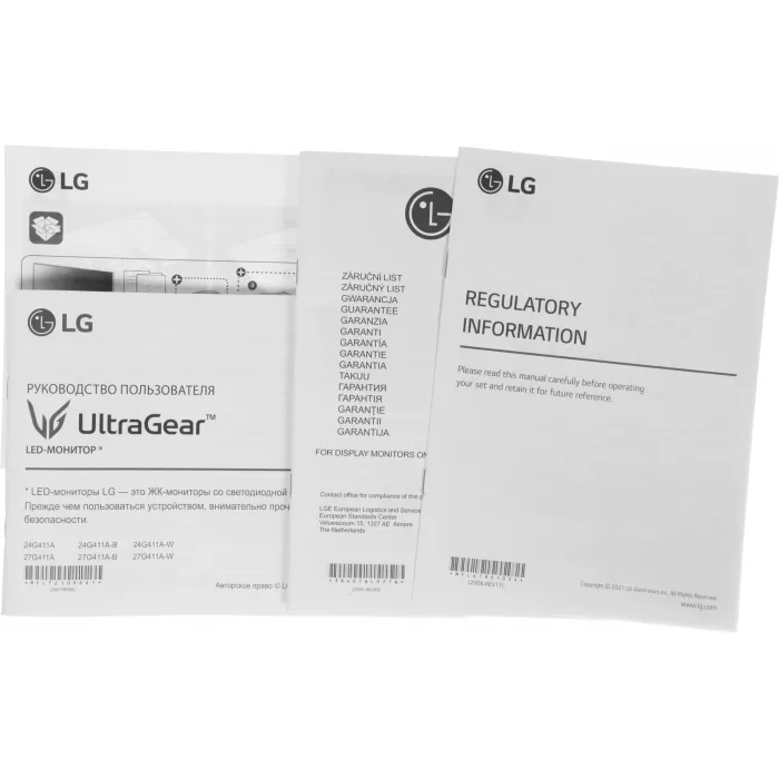 Монитор LG 23.8" UltraGear 24G411A-B черный IPS LED 16:9 HDMI матовая 1500:1 250cd 178гр/178гр 1920x1080 144Hz G-Sync FreeSync DP FHD 3.3кг