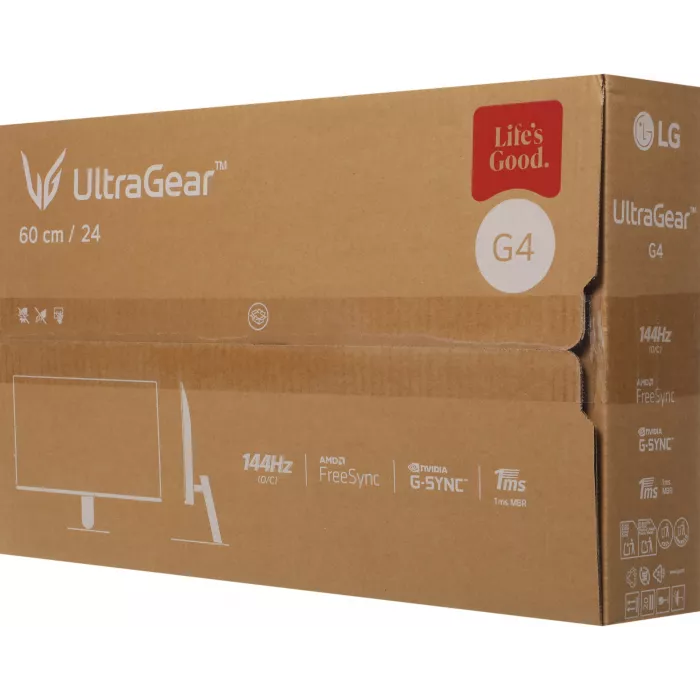 Монитор LG 23.8" UltraGear 24G411A-B черный IPS LED 16:9 HDMI матовая 1500:1 250cd 178гр/178гр 1920x1080 144Hz G-Sync FreeSync DP FHD 3.3кг
