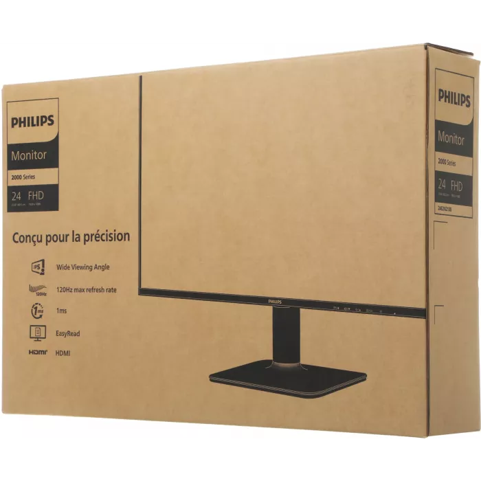 Монитор Philips 23.8" 24E2N2100 черный IPS LED 4ms 16:9 HDMI матовая 1500:1 300cd 178гр/178гр 1920x1080 120Hz VGA FHD 2.46кг
