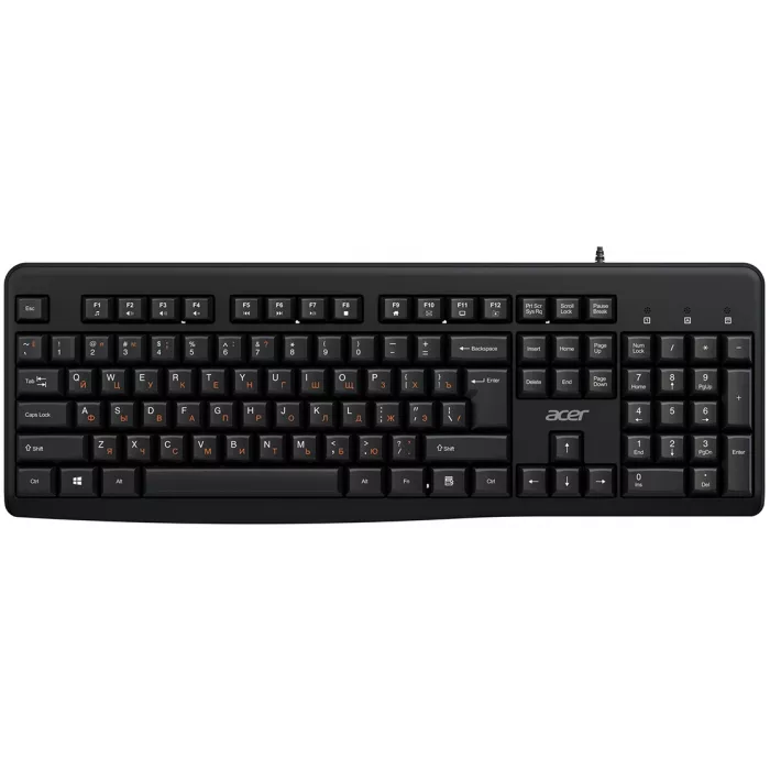 Клавиатура Acer OKW500 черный USB Multimedia (ZL.KBDEE.01T) кабель 1.8м