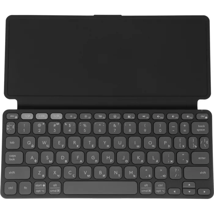 Клавиатура Logitech Keys-To-Go 2 графитовый/черный беспроводная BT slim Multimedia для ноутбука (920-012999)