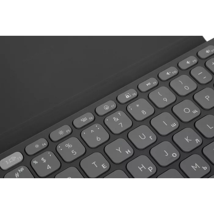 Клавиатура Logitech Keys-To-Go 2 графитовый/черный беспроводная BT slim Multimedia для ноутбука (920-012999)