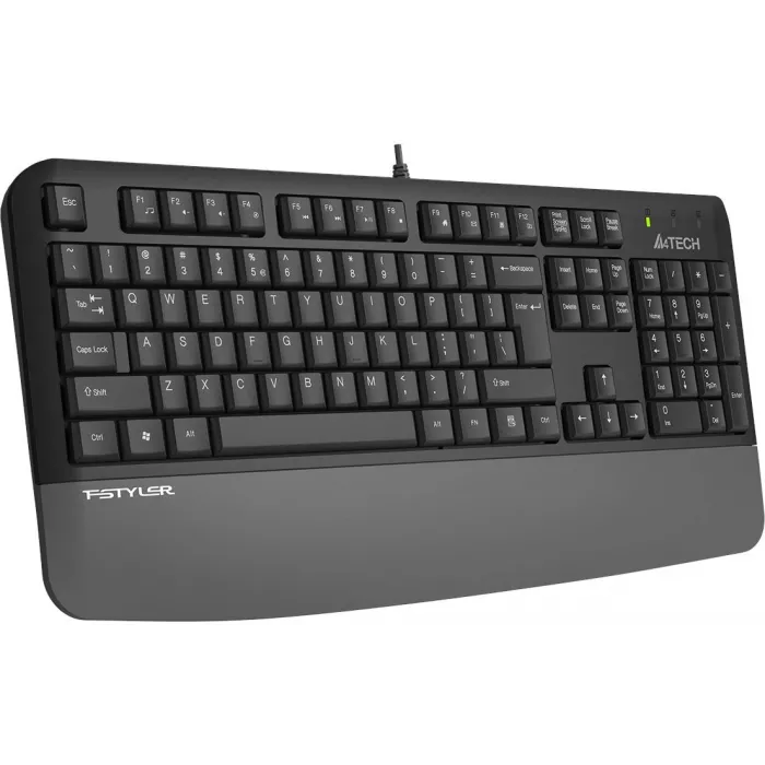 Клавиатура A4Tech Fstyler FK20 серый USB Multimedia (подставка для запястий) (FK20) кабель 1.5м