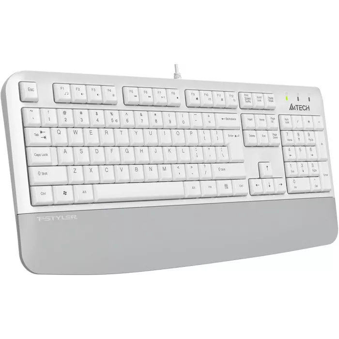 Клавиатура A4Tech Fstyler FK20 белый USB Multimedia (подставка для запястий) (FK20) кабель 1.5м