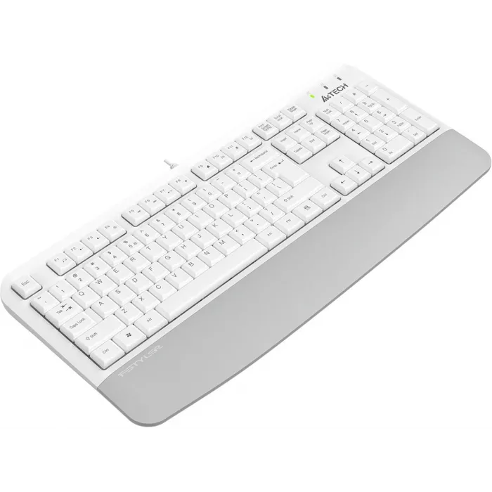 Клавиатура A4Tech Fstyler FK20 белый USB Multimedia (подставка для запястий) (FK20) кабель 1.5м
