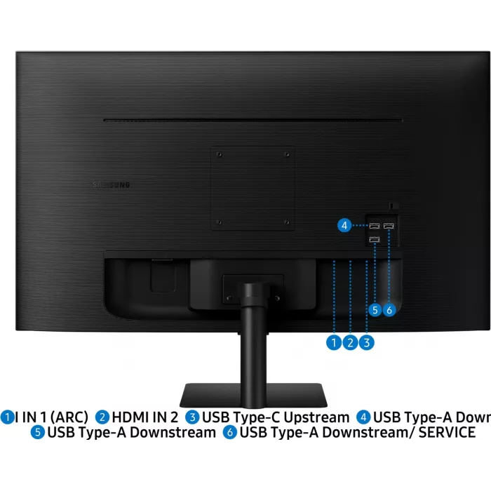 Монитор Samsung 32" S32FM702UIXCI черный VA LED 16:9 HDMI M/M матовая 3000:1 300cd 178гр/178гр 3840x2160 60Hz 4K USB 6.5кг