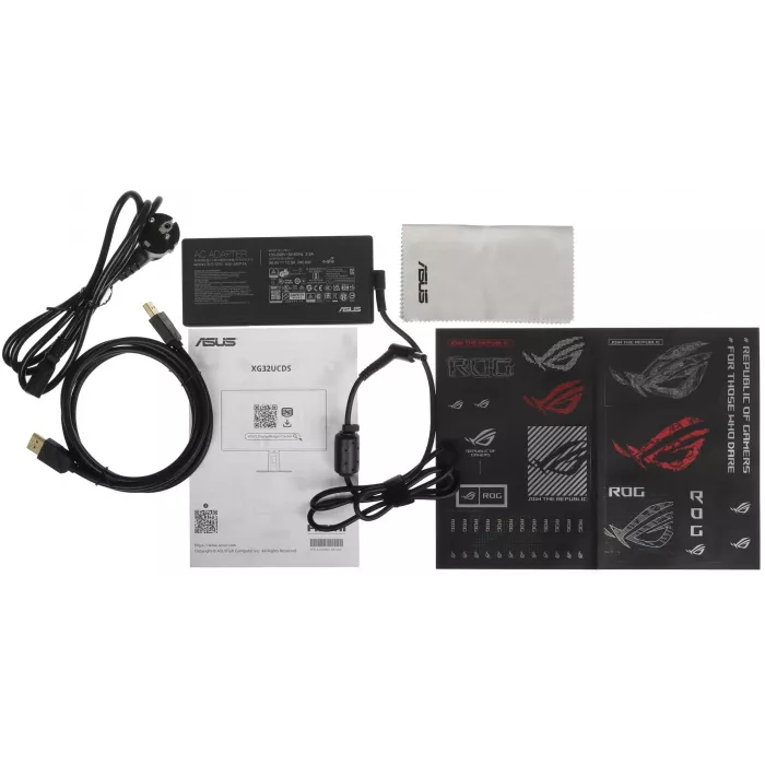 Монитор Asus 31.5" ROG Strix XG32UCDS черный QD OLED LED 0.03ms 16:9 HDMI матовая HAS Piv 1500000:1 1000cd 178гр/178гр 3840x2160 165Hz FreeSync Premium DP 4K USB 6.6кг