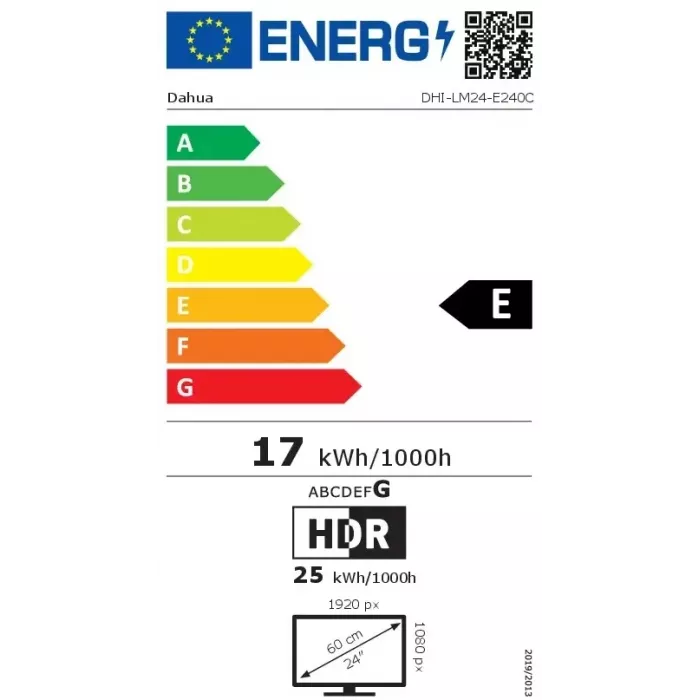 Монитор Dahua 23.6" DHI-LM24-E240C черный VA LED 16:9 HDMI матовая 3000:1 350cd 178гр/178гр 1920x1080 240Hz DP FHD 3.6кг