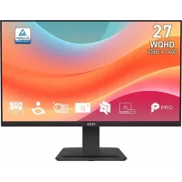 Монитор 27' MSI PRO MP273Q E7  IPS, 2560x1440, 75Hz, 4ms, 250сd/m, 1000:1, HDR | 2xHDMI(2.0), DP(1.4) | ExPSU, Vesa 100, Black
