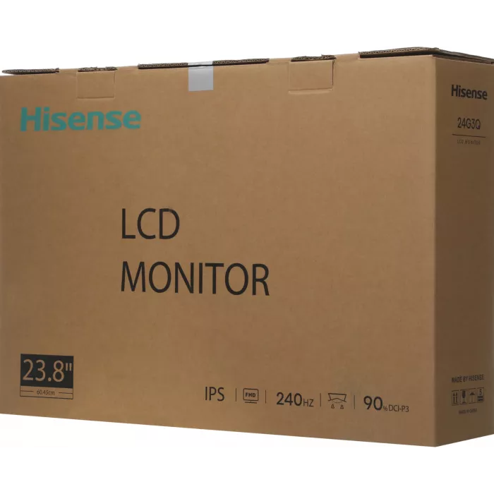 Монитор Hisense 23.8" 24G3Q черный IPS LED 1ms 16:9 HDMI матовая 1000:1 320cd 178гр/178гр 1920x1080 240Hz FreeSync DP FHD 3.2кг