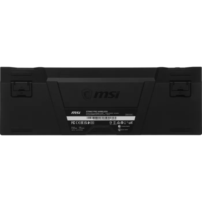 Клавиатура MSI STRIKE Pro W Silent механическая серый/черный USB беспроводная BT/Radio Multimedia for gamer LED (подставка для запястий) (S11-43RU210-CLA) кабель 2м