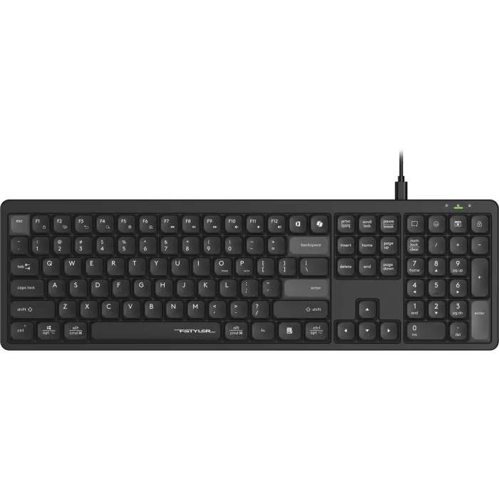 Клавиатура A4Tech FX55 черный USB slim Multimedia кабель 1.5м