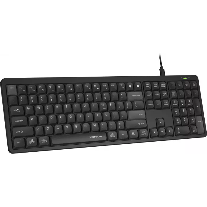 Клавиатура A4Tech FX55 черный USB slim Multimedia кабель 1.5м