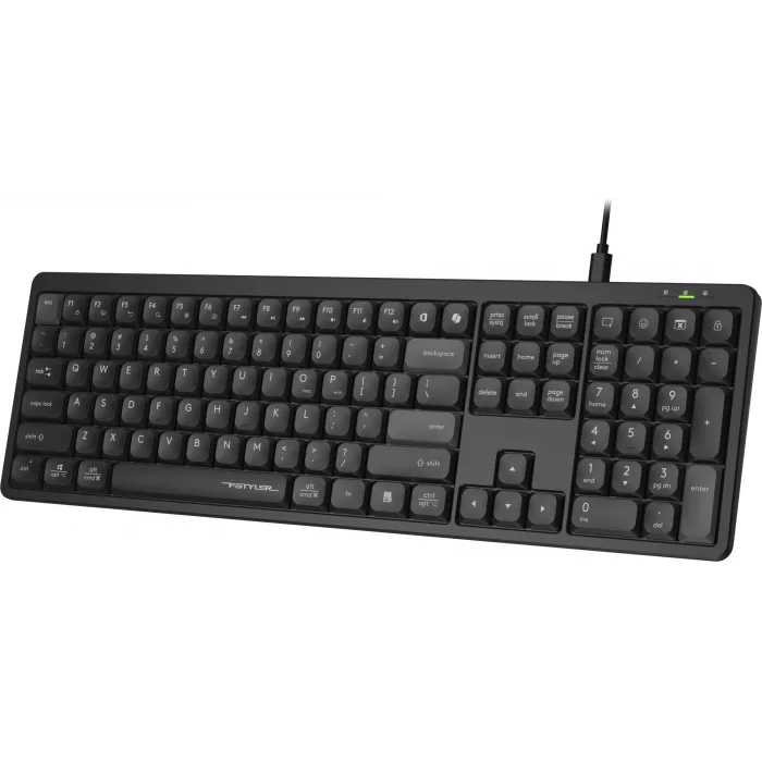 Клавиатура A4Tech FX55 черный USB slim Multimedia кабель 1.5м